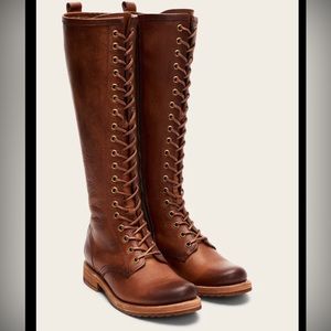 Frye Veronica Tall Lace Up Combat boot